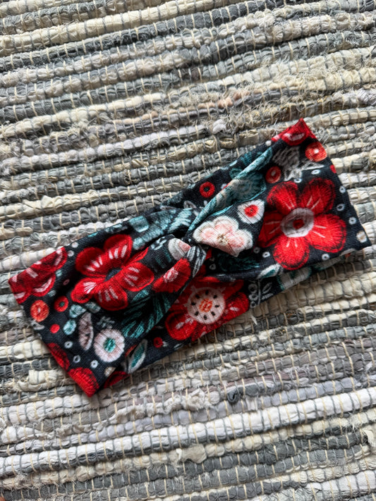 RWB Floral Wrap Headband