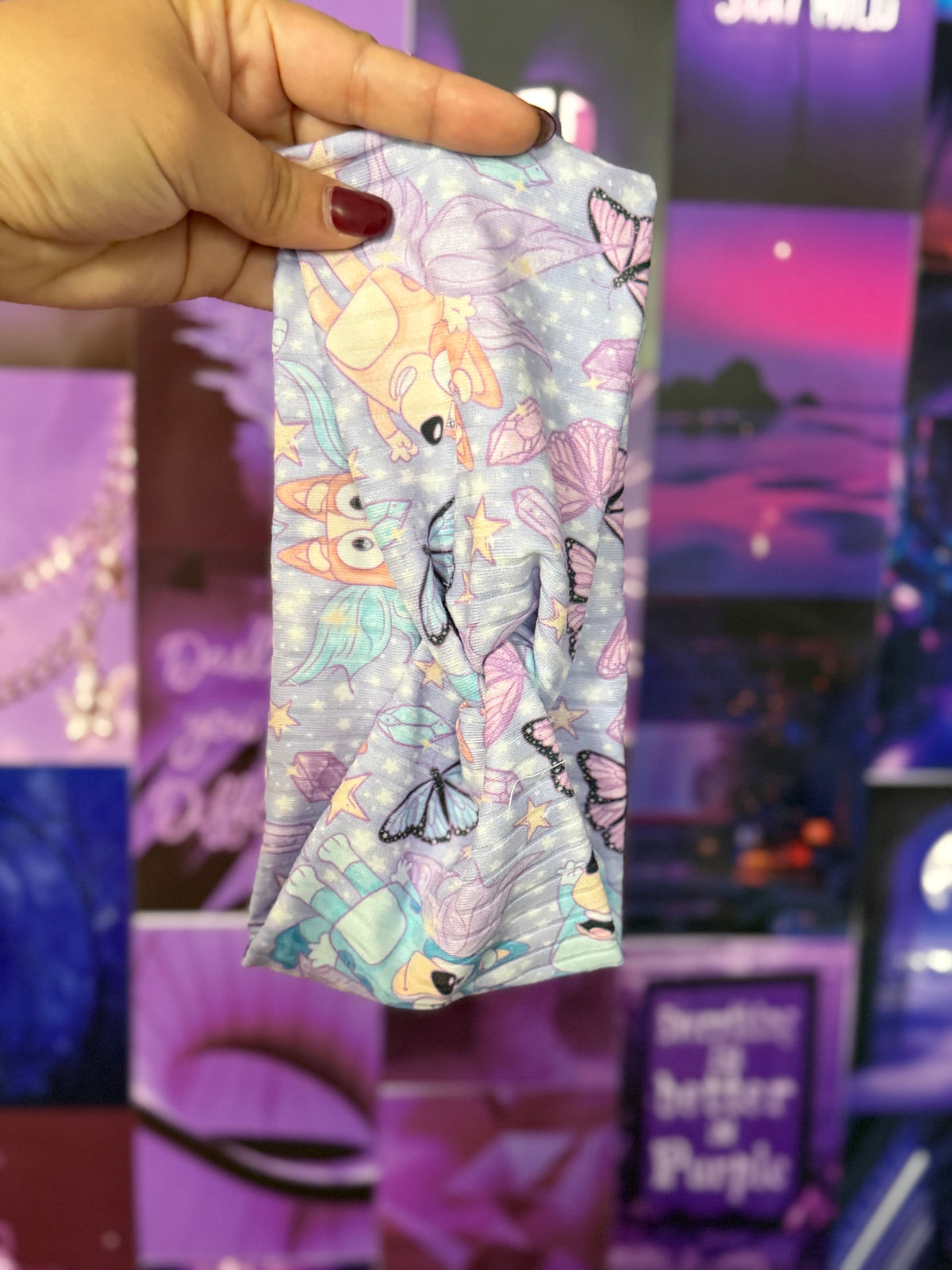 Fairy blue dog headband