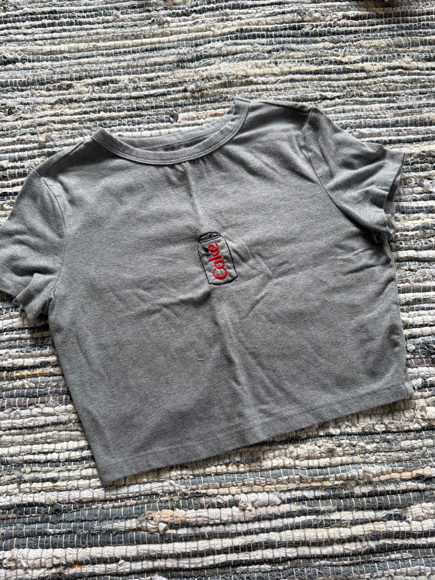 Medium Dt Coke embroidered Crop Top