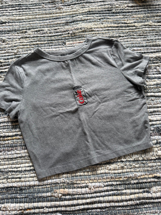 Medium Dt Coke embroidered Crop Top