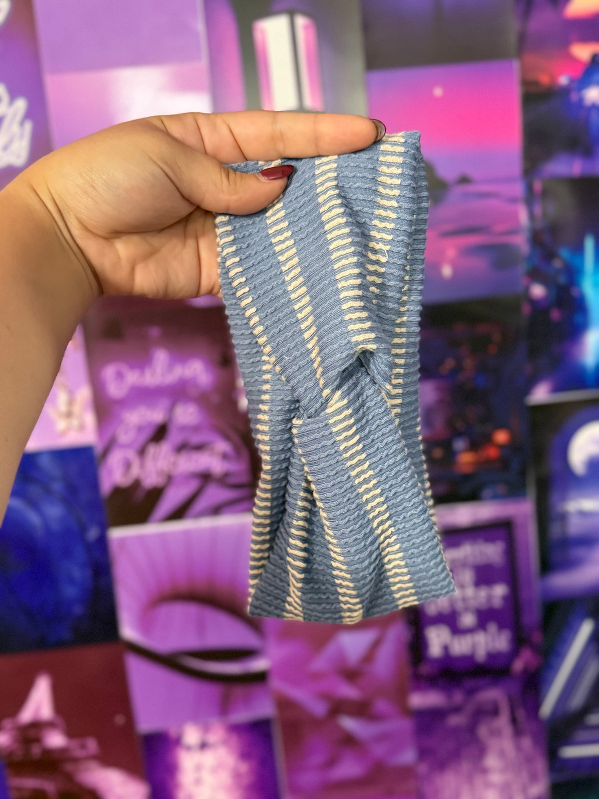 Blue Stripes Headband
