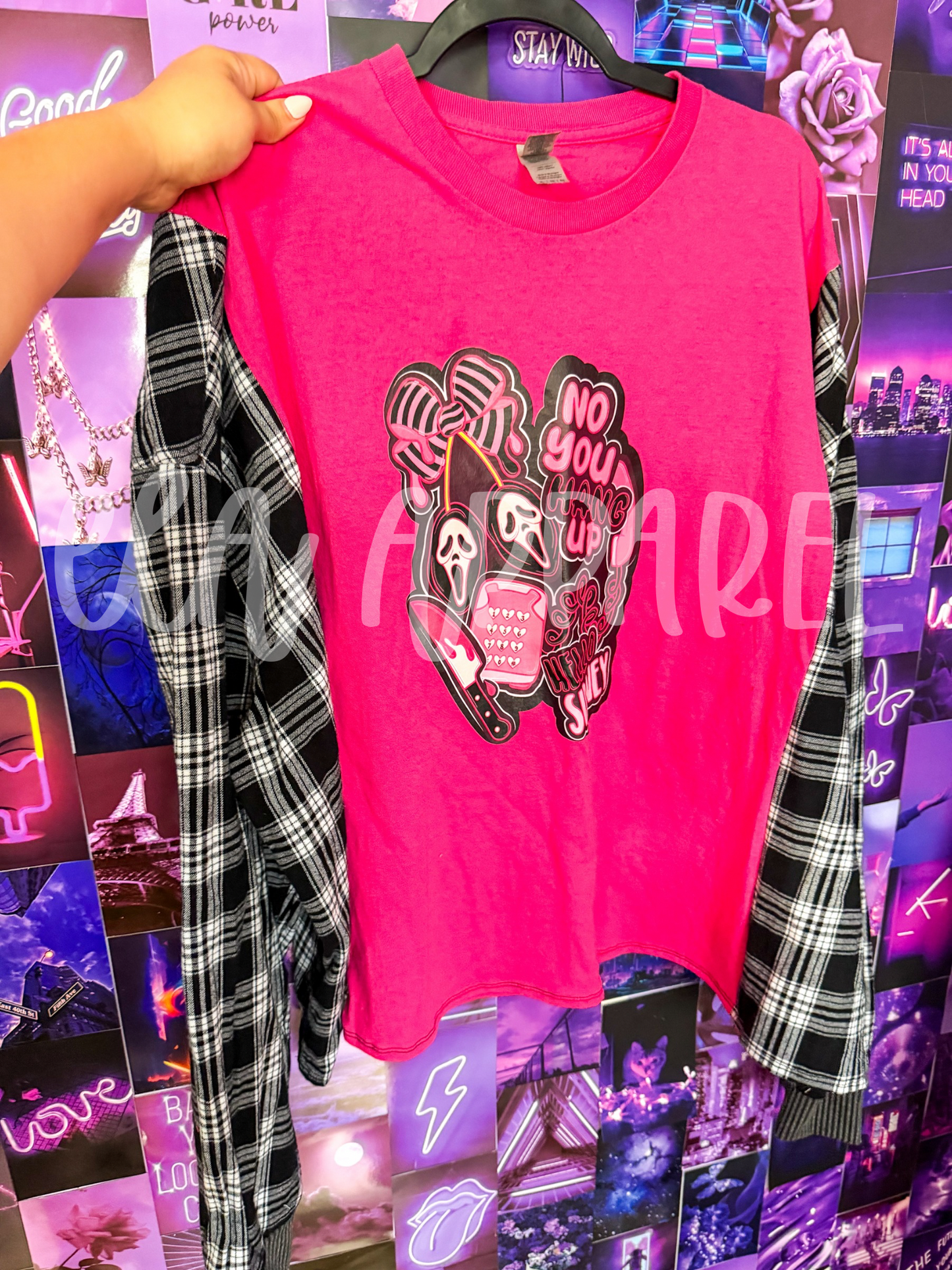 XL Flannel Upcycle scream
