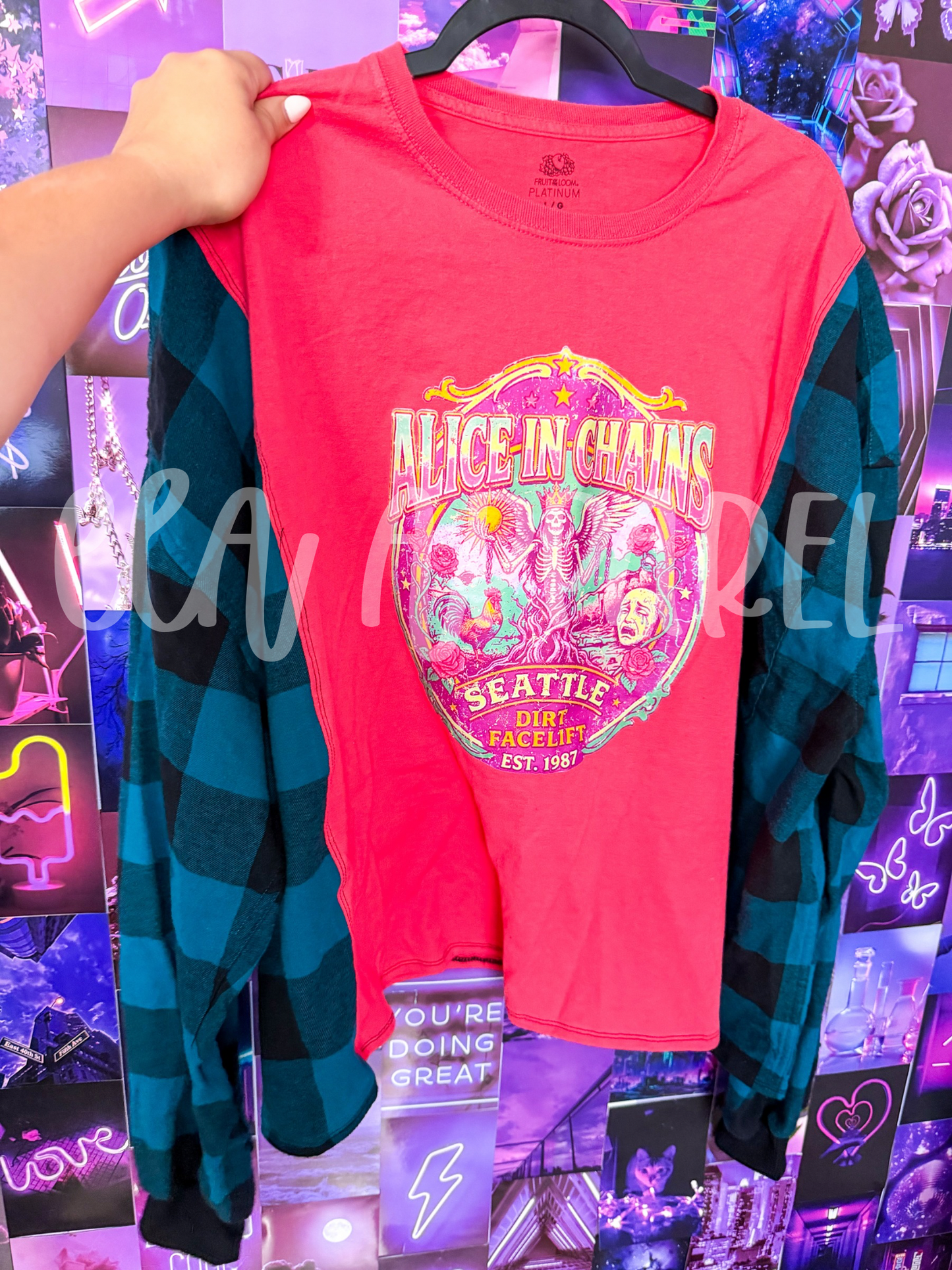 L Flannel Upcycle Alice