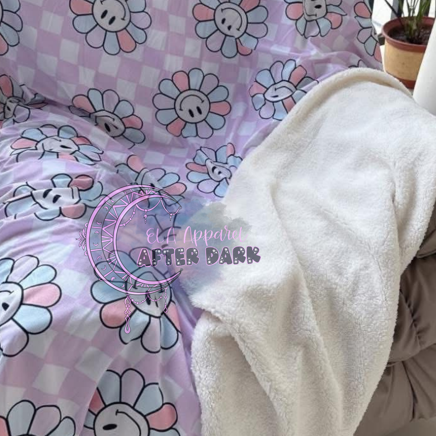 Custom Sherpa Backed Blanket